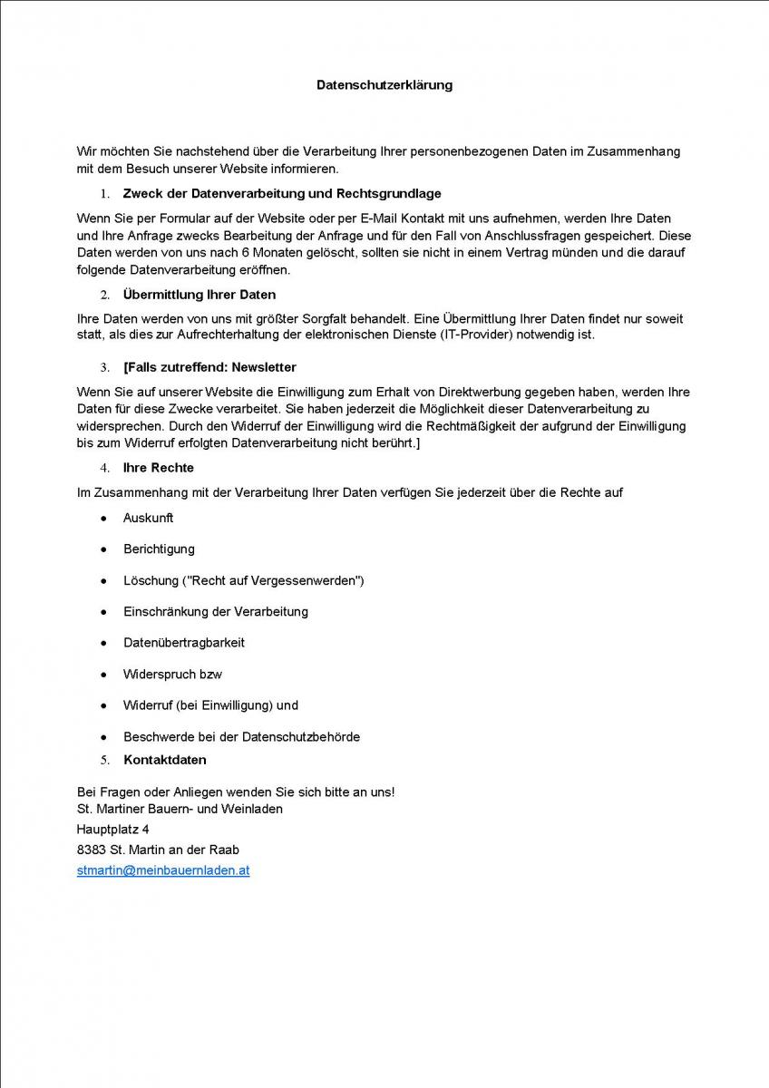 Datenschutz